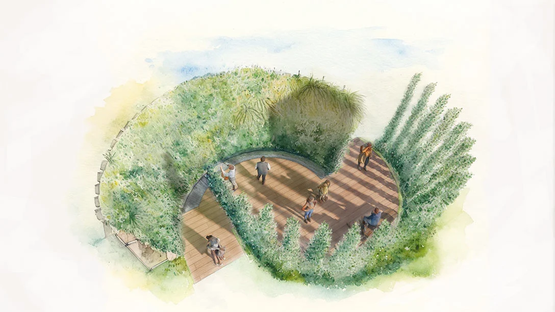 Life on Walls team installing a living wall at the RHS Hampton Court Palace Garden Festival
