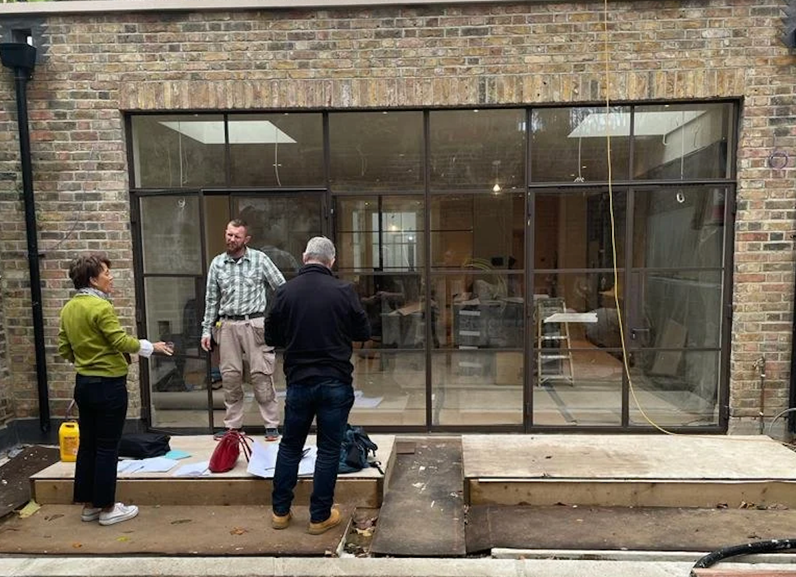 Vicarage Gardens basement courtyard before the living wall was installed