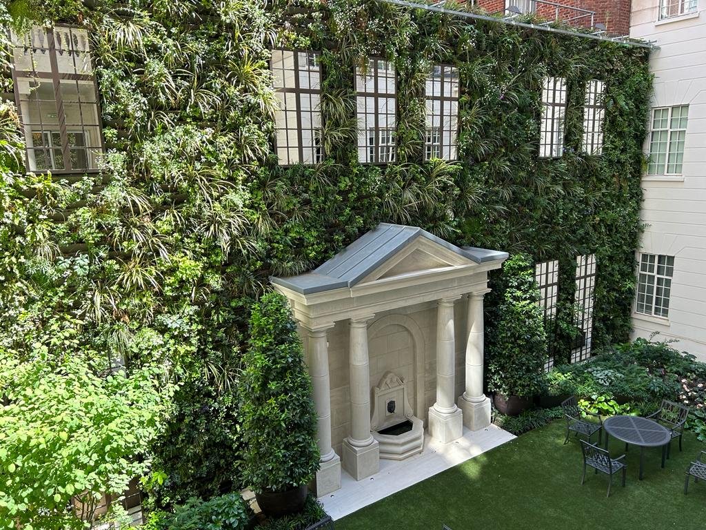 Living wall at Grosvenor Square maintained by Life on Walls